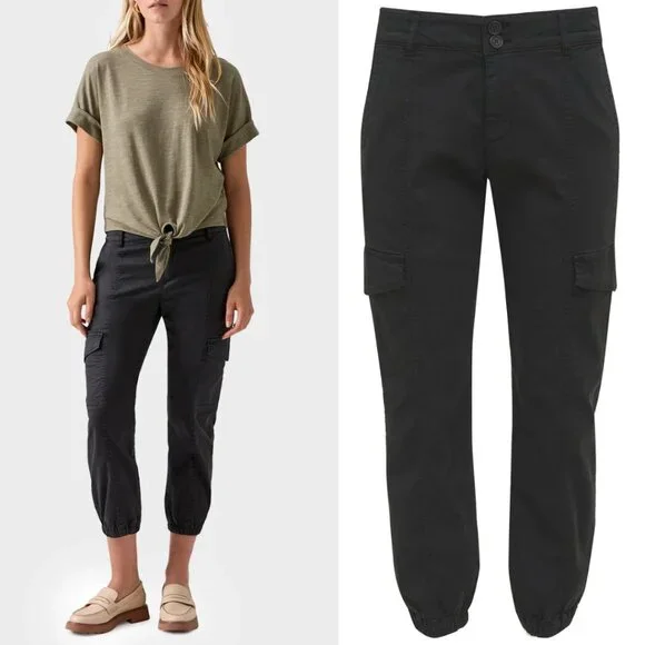 Sanctuary Rebel Cargo Ankle Mid Rise Relaxed Fit Pants CP0694NTO | 25 | Obsedian - Picture 5 of 14